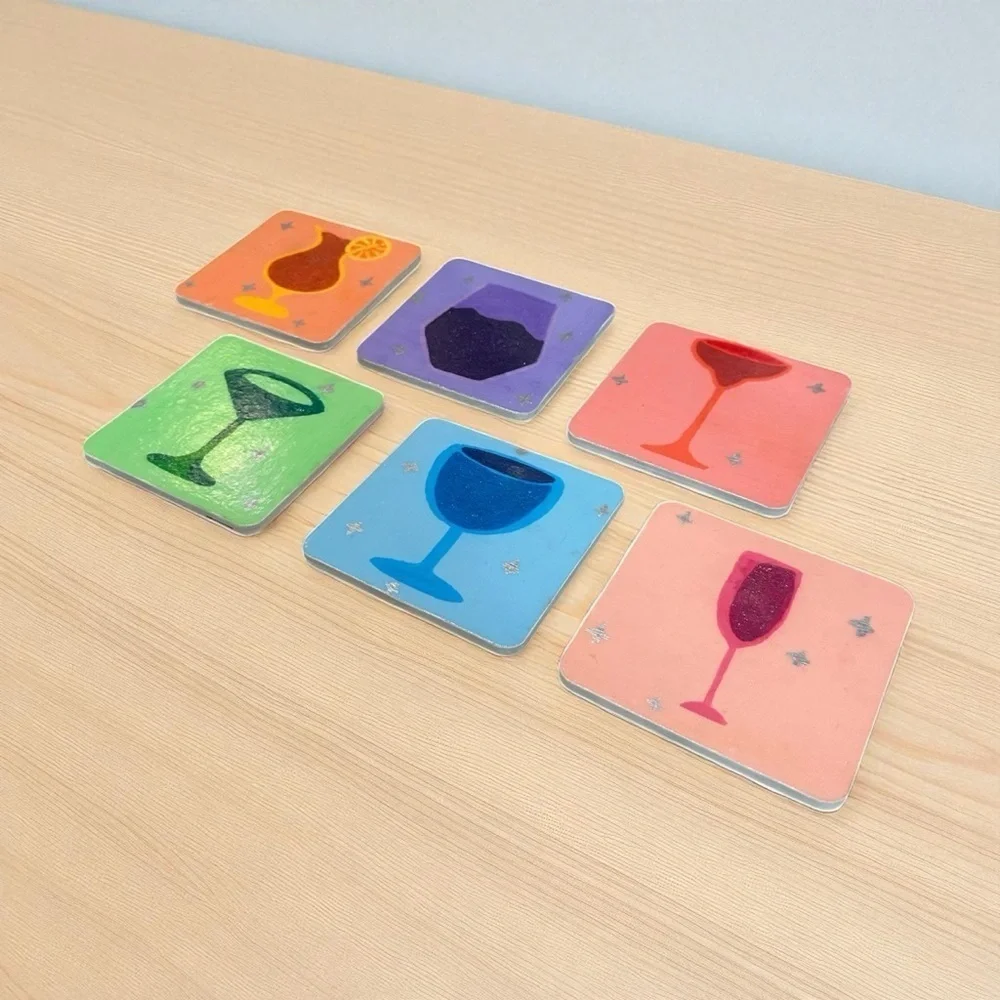6 Handmade Drink Coasters